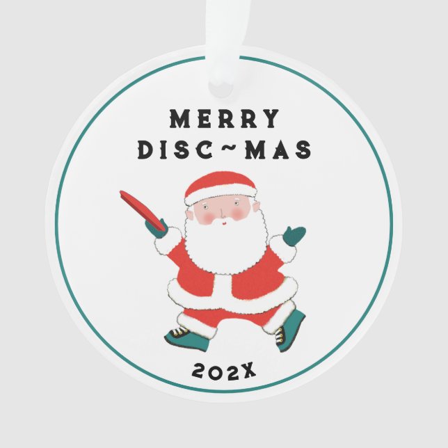 Ultimate Frisbee Holiday Gift Ornament (Front)