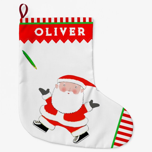 Ultimate Frisbee Large Christmas Stocking (Front)