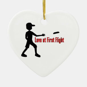 Ultimate Frisbee Love at First Flight Ceramic Ornament