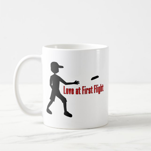 Ultimate Frisbee Love at First Flight Coffee Mug (Left)