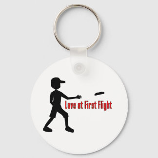 Ultimate Frisbee Love at First Flight Key Ring