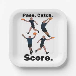 Ultimate Frisbee Pass Catch Score Frisbee Party Paper Plate