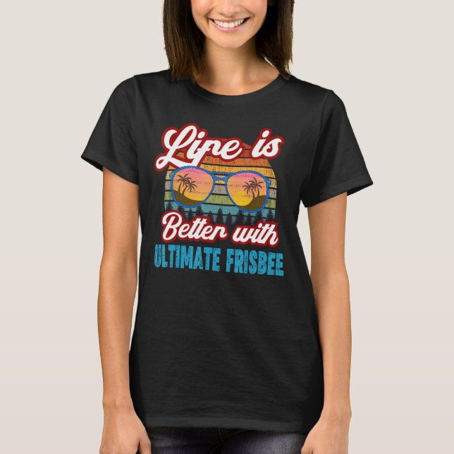 Ultimate Frisbee Player  With Ultimate Frisbee T-Shirt (Front)