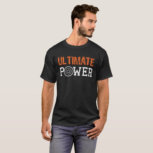 Ultimate Frisbee power gift for awesome gils & T-Shirt (Front Full)