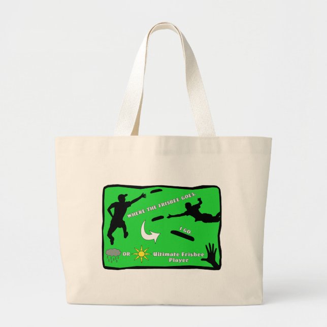 Ultimate Frisbee Rain or Shine Tote Bag (Front)