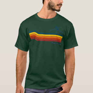 Ultimate Frisbee Retro Colour Lines T-Shirt