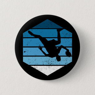 Ultimate Frisbee Retro Disc Golf 6 Cm Round Badge