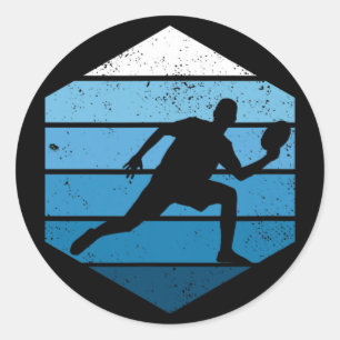Ultimate Frisbee Retro Disc Golf Classic Round Sticker