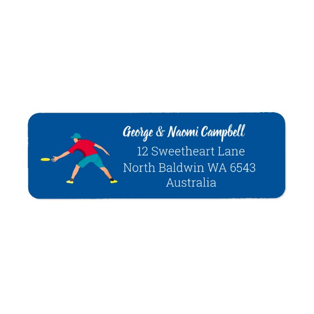 Ultimate Frisbee Return Address Label (Front)