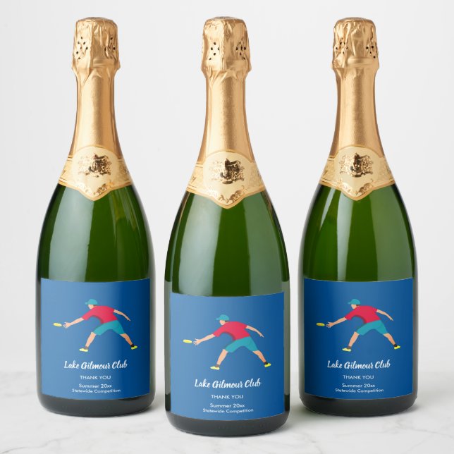 Ultimate Frisbee Sparkling Wine Label (Bottles)
