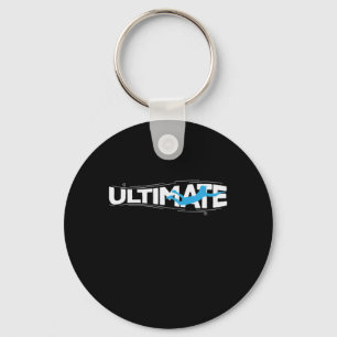 Ultimate Frisbee Sport on the beach Key Ring