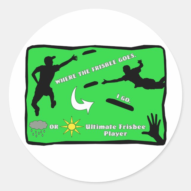 Ultimate Frisbee Stickers (Front)