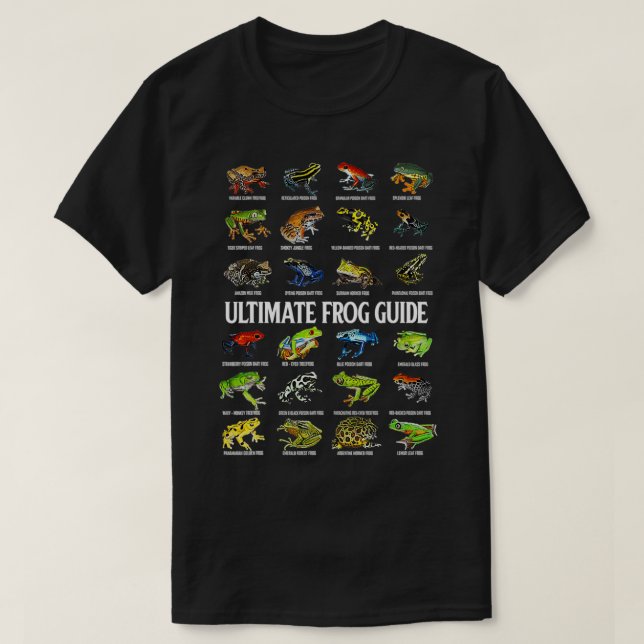Ultimate Frog Guide Funny Frog Lovers T-Shirt (Design Front)