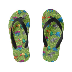 Ultimate Frog Guide - Six Raibow Frogs Kid's Thongs