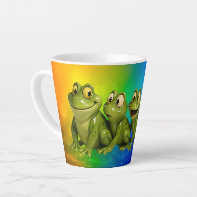 Ultimate Frog Lover Rainbow  Latte Mug (Left Angle)