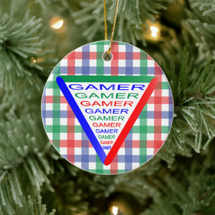 Ultimate Gamer 3 Gaming System Colours RGB Ceramic Ornament
