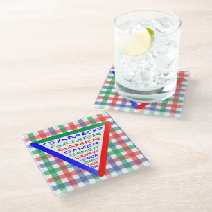 Ultimate Gamer 3 Gaming System Colours RGB Glass Coaster