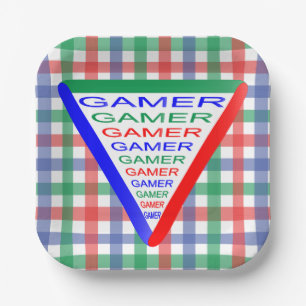 Ultimate Gamer 3 Gaming System Colours RGB Paper Plate
