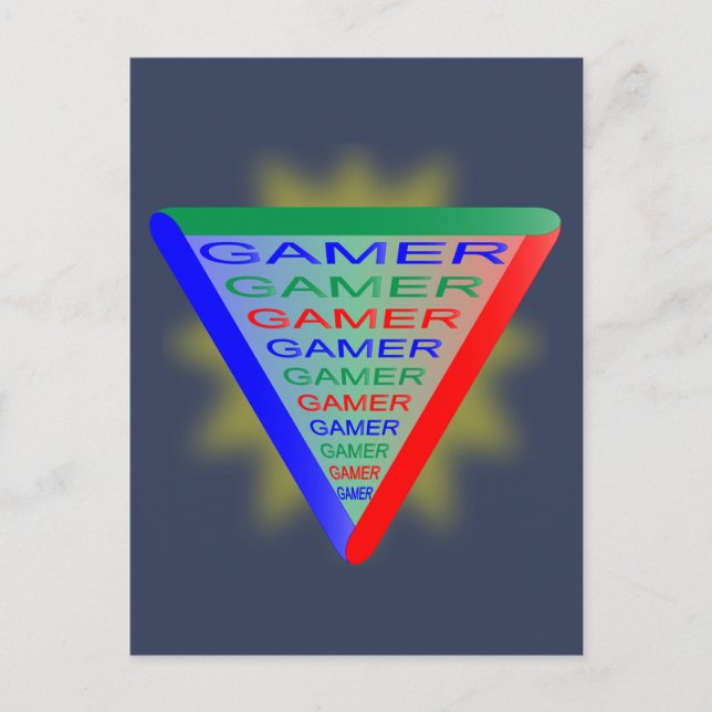 Ultimate Gamer 3 Gaming System Colours RGB Postcard (Front)