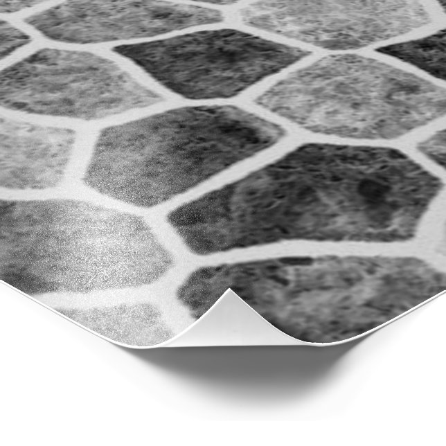 Ultimate Grey Cobbled Patchwork Terrazo Pattern Photo Print (Corner)