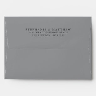 Ultimate Grey Wedding Chic Return Address Elegant Envelope