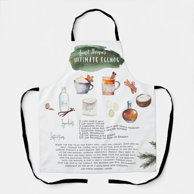 Ultimate Homemade Eggnog | Recipe Heirloom Apron (Front)