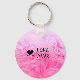 Ultimate Hot Pink Fuzzy Faux Fur Key Ring