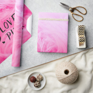 Ultimate Hot Pink Fuzzy Faux Fur Wrapping Paper
