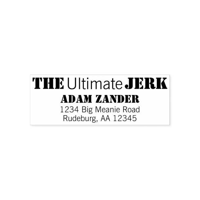 Ultimate Jerk Humourous Self-inking Stamp (Design)