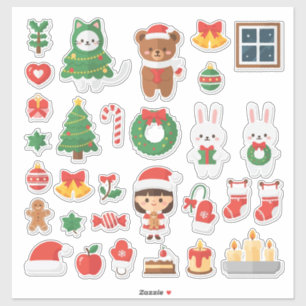 Ultimate Kawaii Christmas Fun! Mega Sticker
