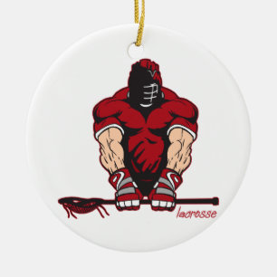 Ultimate Lacrosse Ceramic Tree Decoration