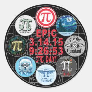 Ultimate Memorial for Epic Pi Day Classic Round Sticker