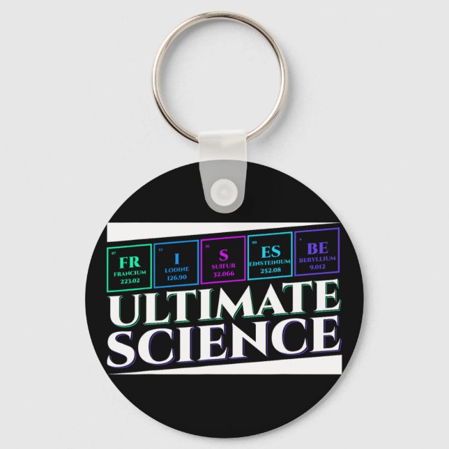 Ultimate Science Frisbee Disc Golf Hobby Lover _1  Key Ring (Front)