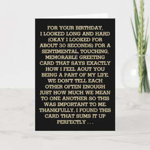 Ultimate Sentimental Birthday Message (Whiskey) Card
