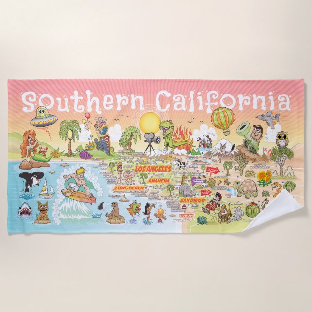 Ultimate SoCal Sunset Beach Towel (Front)