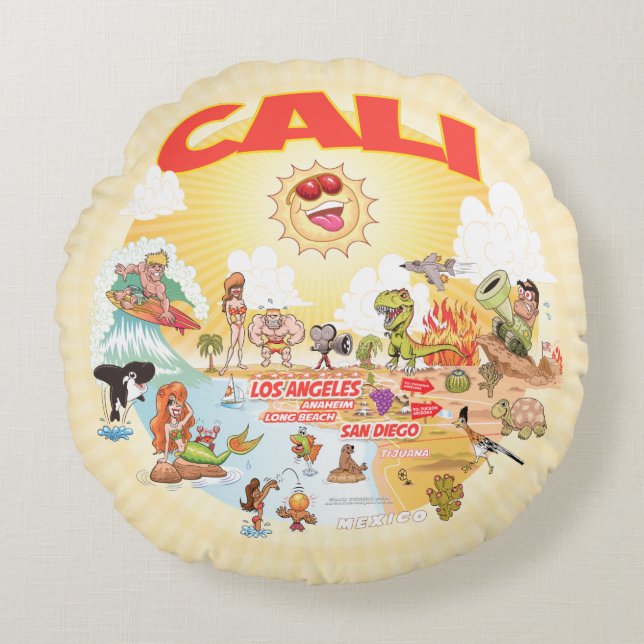 Ultimate Sunny California Round Cushion (Front)