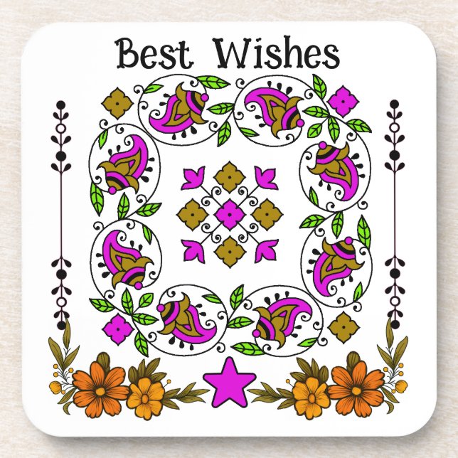 ultimate vintage pattern coaster (Front)