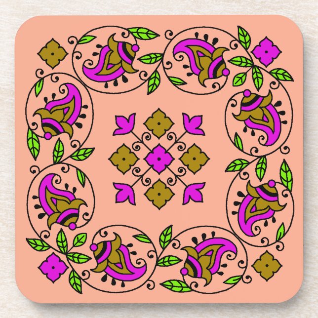 ultimate vintage pattern coaster (Front)