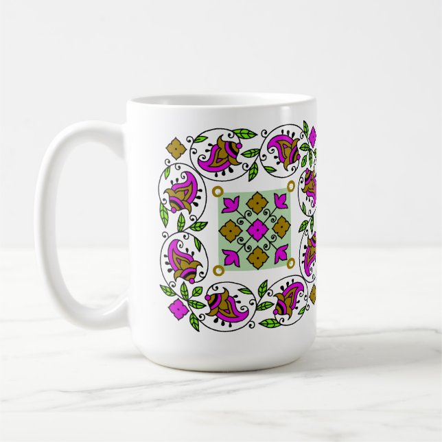 ultimate vintage pattern coffee mug (Left)