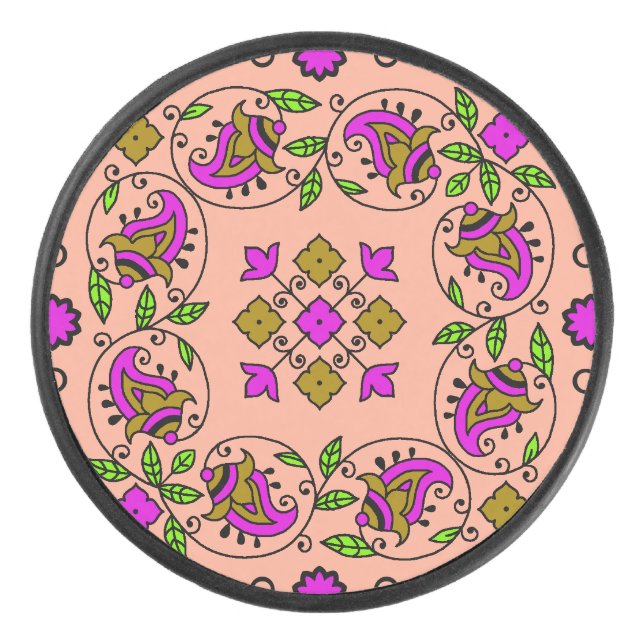 ultimate vintage pattern hockey puck (Front)