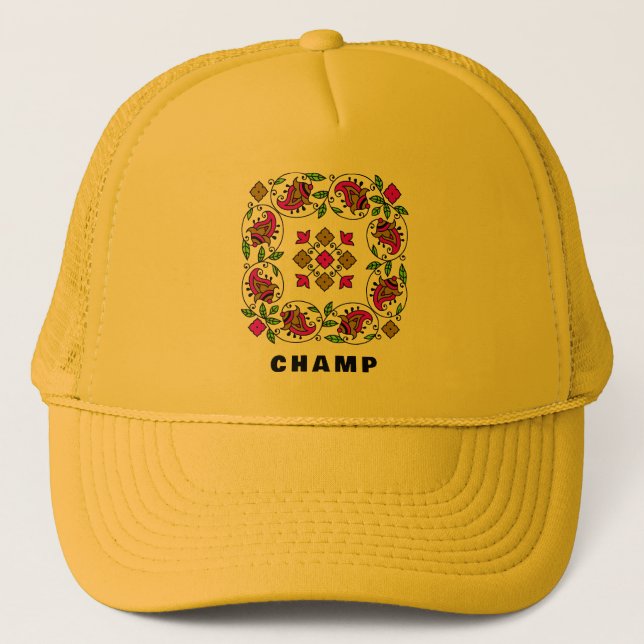 ultimate vintage pattern trucker hat (Front)