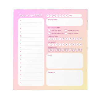Ultimate Wellness Planner with Daily Schedule Notepad
