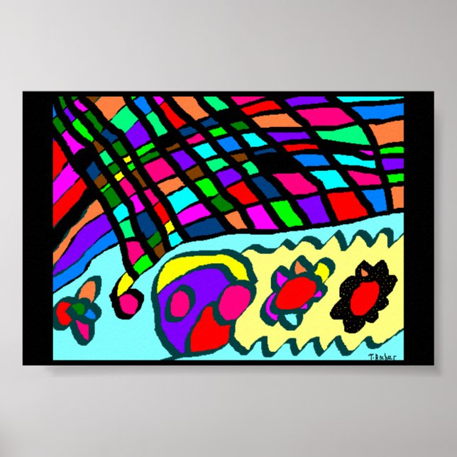 Ultra abstract art on black poster (Front)
