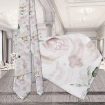 Ultra Blush Garden Wedding Neck Tie<br><div class="desc">An ultra blush pink and natural white watercolor floral wedding neck tie featuring watercolor painted florals of peonies in bloom on an ecru natural watercolor wash background. This ultra blush pink,  white and greenery floral wedding neck tie is suitable for any occasion.</div>