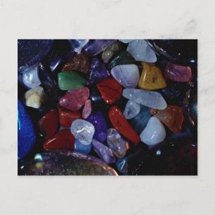 Ultra close-up of colourful rocks texture postcard