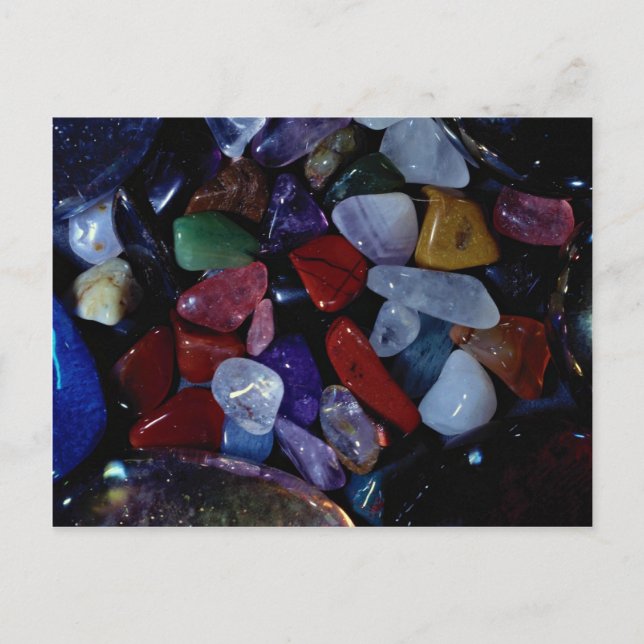 Ultra close-up of colourful rocks texture postcard (Front)
