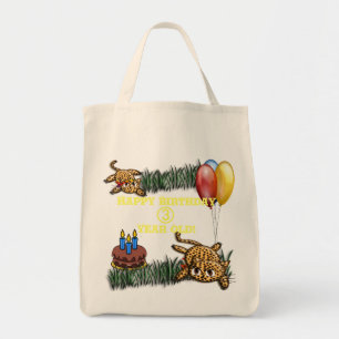 Ultra Cute 3 Year Old Leopard Safari Birthday Bag