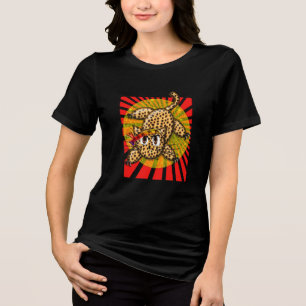 Ultra Cute Anime Leopard Kitty Rainbow HeadBand Tri-Blend Shirt