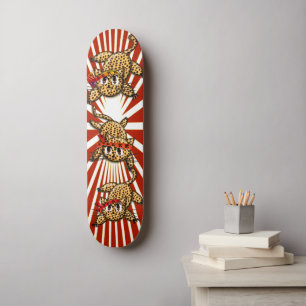 Ultra Cute Leopard Safari Birthday Invitations Skateboard