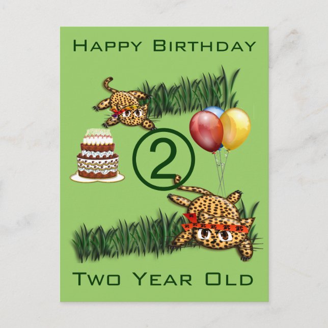 Ultra Cute Leopard Safari Birthday Invitations Wit (Front)